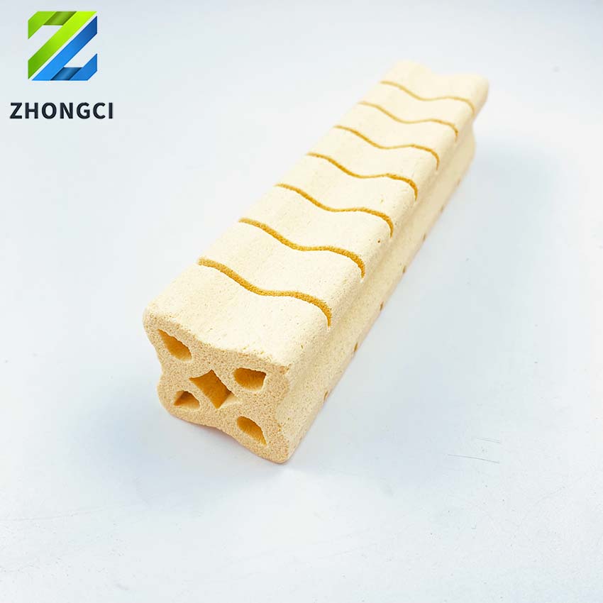 Yellow rhombic slot-shaped bacterial house