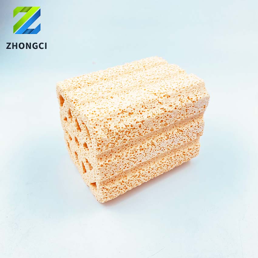 Pink rectangular brick-shaped bacterial house