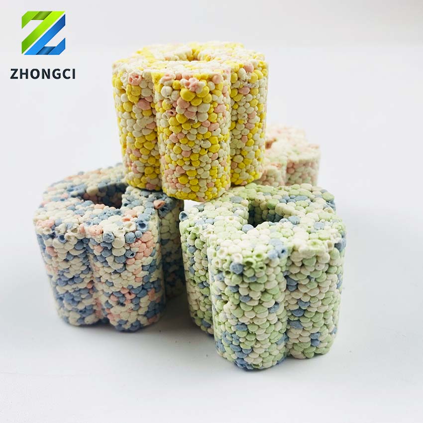 Colored plum blossom ring