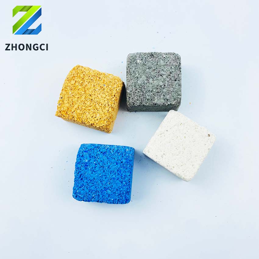 Colored four-color bacterial bricks